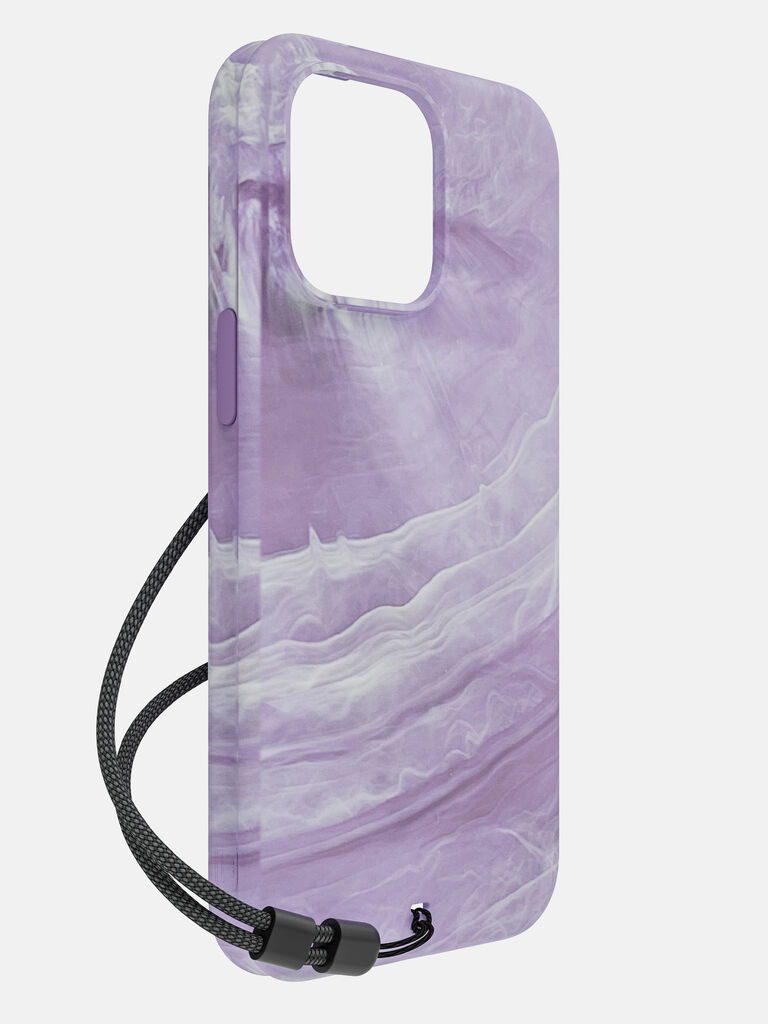Husa Originala Bodyguardz Carve Marble cu Magsafe pentru Iphone 15 Pro Max- Mov cu Alb